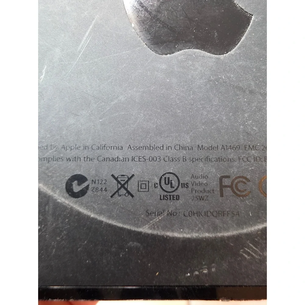 Apple TV 3rd Generation Black Media Streamer Model A1469 EMC 2633 1080p HD F1‎